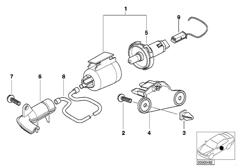 Light guide left door handle 63318380167