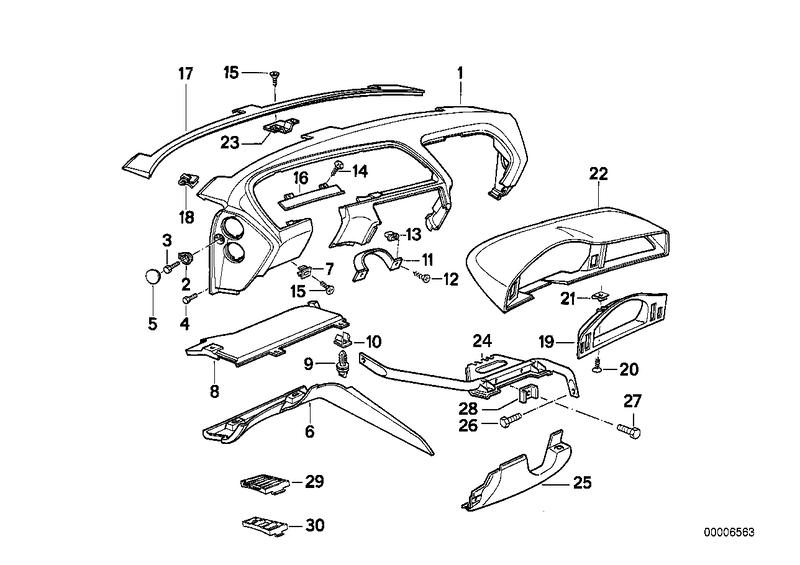 Covering the instrument panel BLACK 51458169092