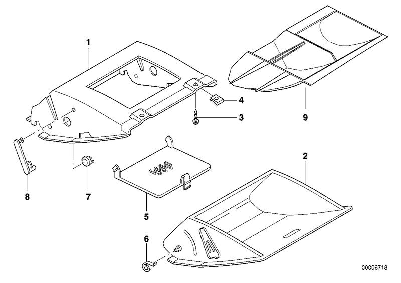 Folding compartment instrument panel BLACK 51458224889