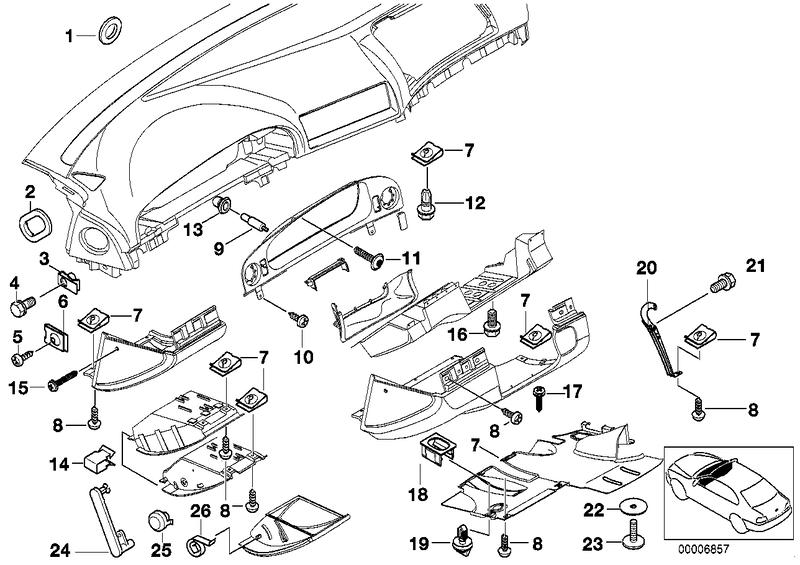 Holder trim lever and foot pedal 51458163022