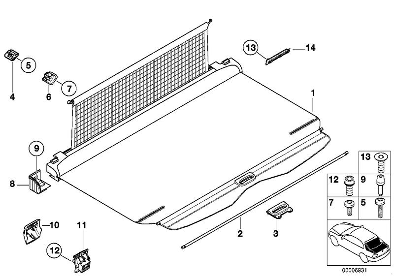 Receiving blind cover BLACK 51478217252