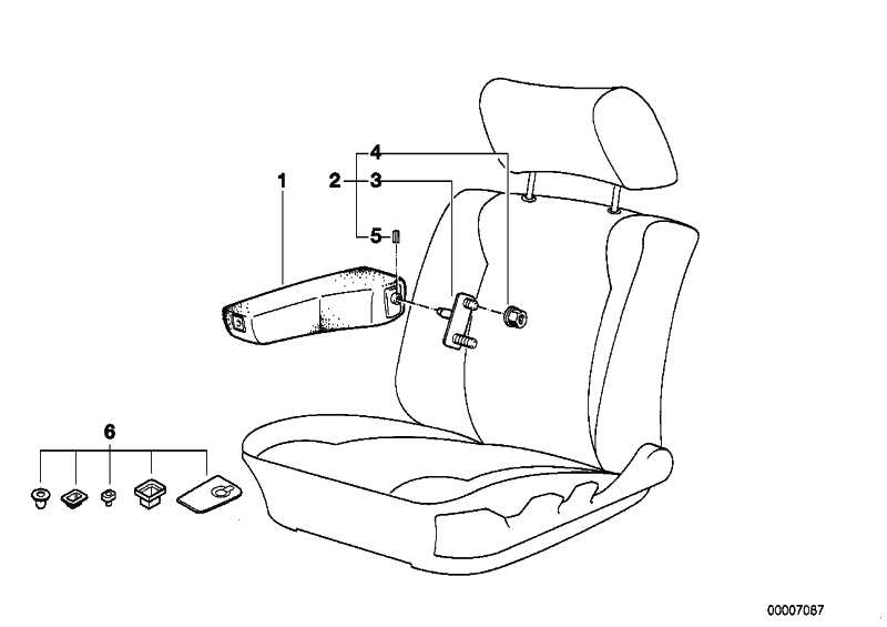 Arm rest cloth Right SILVER 52101957644