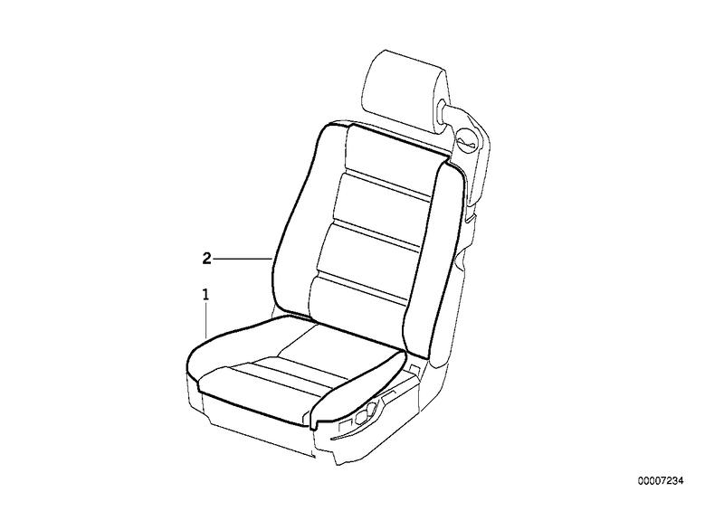 Cover seat leather 0488 BARBADOSGR 52108160596