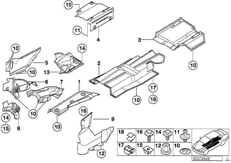 Heat shield engine support hi. Right 51488407737