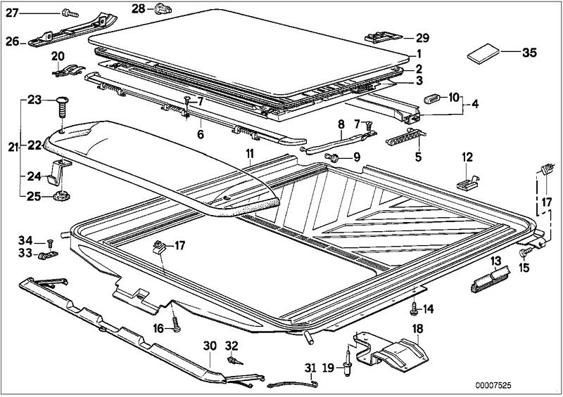 Lid sliding roof 54128141866