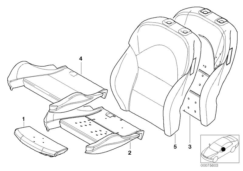 Backrest cushion part 52107901999