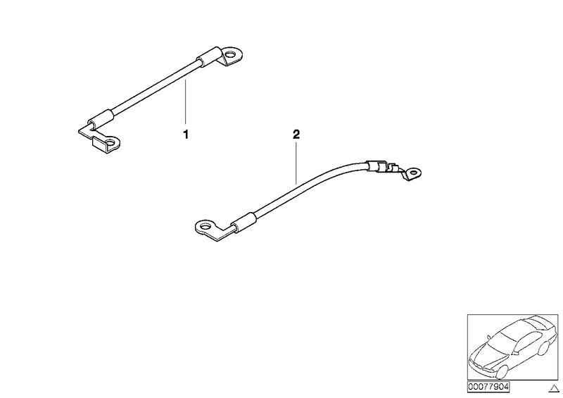 Ground strap hinge / tailgate left 61126903955