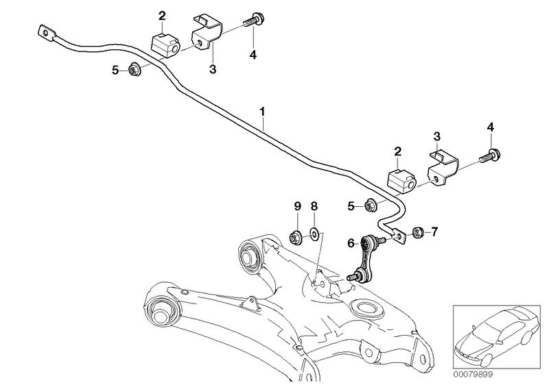 Rear stabilizer D = 14MM 33551092834