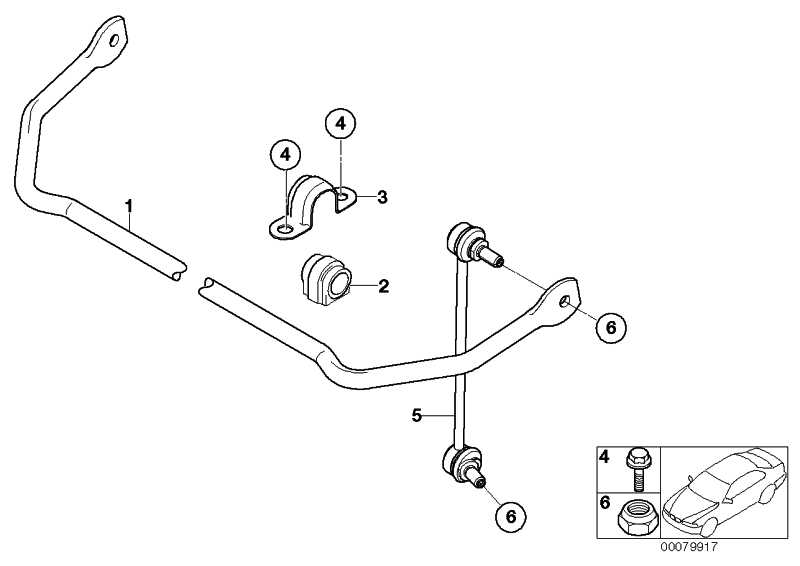 Rubber bearing stabilizer D = 16MM MINI 33556754823