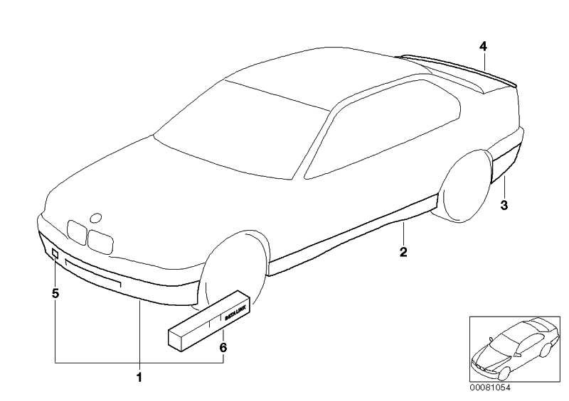 Retrofit kit rear bumper PRIMED 82119401182