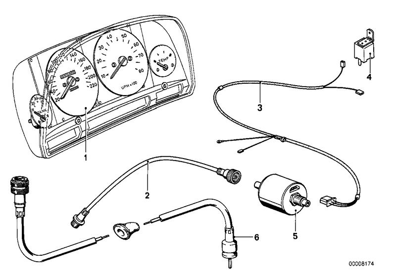 Speedometer lower part 62121810623