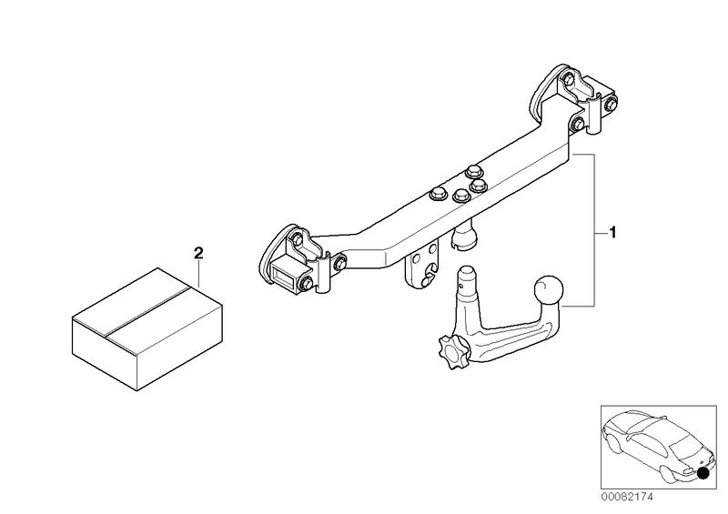 Trailer coupling with a fixed ball head STEEL 71606768850