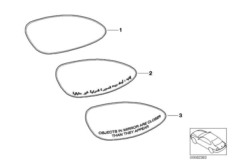 Mirror glass heated wide-angle left Z4 51167177125