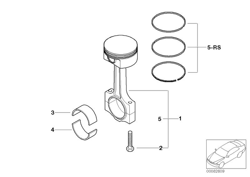 Set of pistons with the connecting rod 0 11257508551