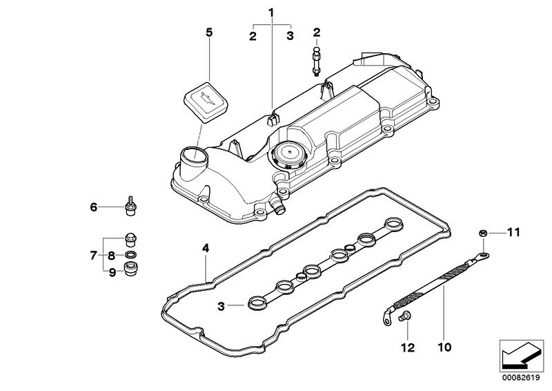 Cylinder head cover complete 11127521086