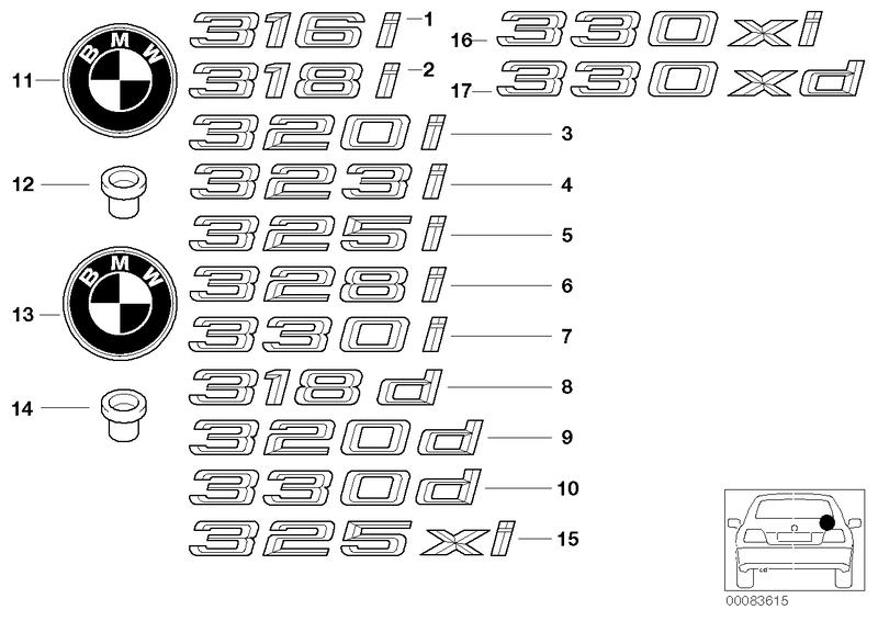 Emblem glued back - 330xi - 51147032916