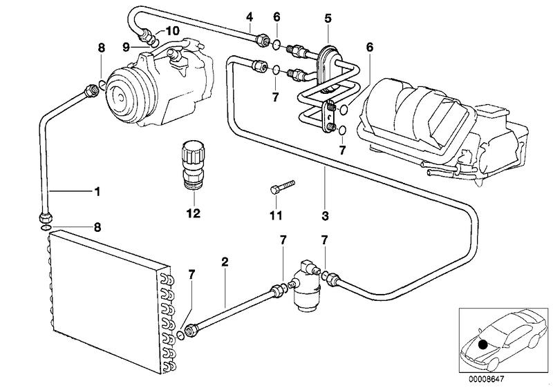 Suction evaporator-compressor R134A 64538390982