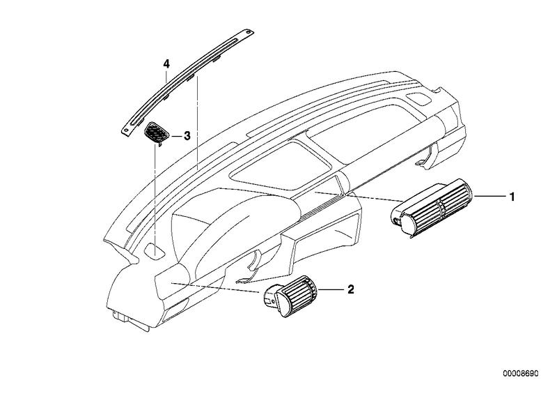 Panel defroster right ANTHRAZIT 64228185732