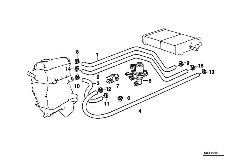 Hose water valve radiator 3 64211394291