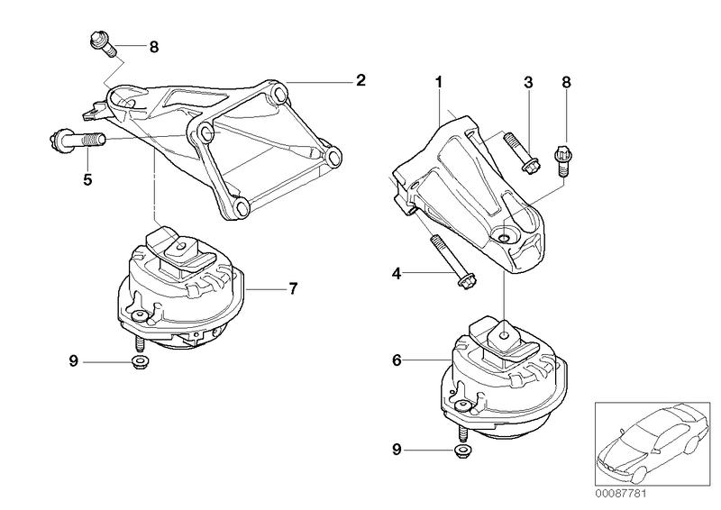 Engine mounting left 22116769185