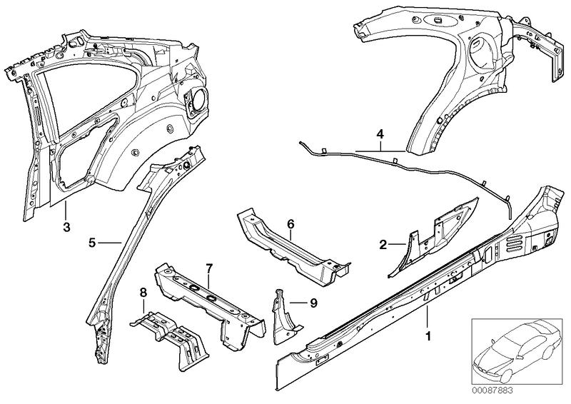 Left longitudinal beam 41117025553