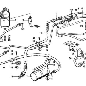 Pressure line condenser dryer R12 / R134A 64539067596