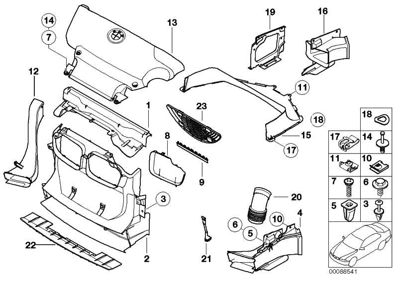 Air guide bracket front left 3 51718197927