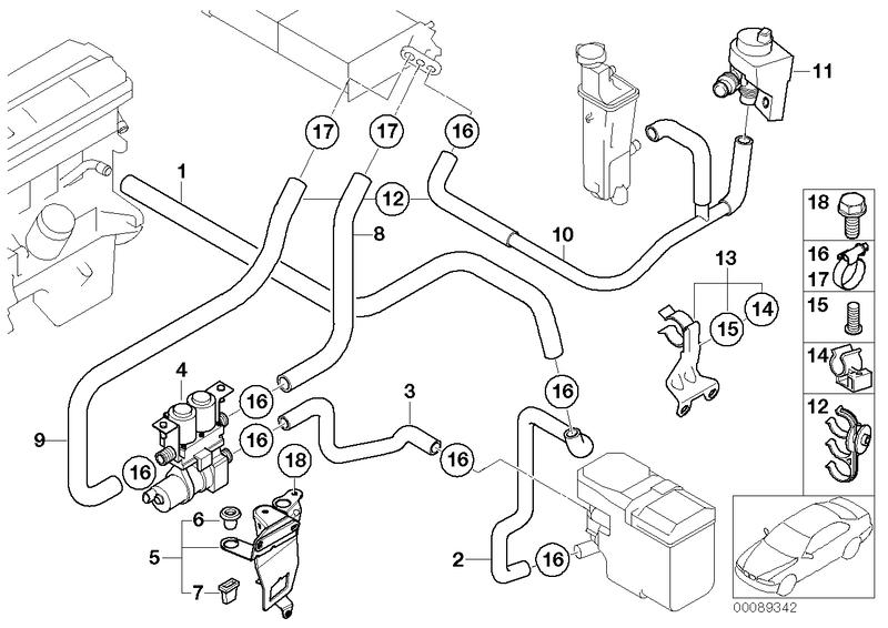 Hose motor-forward auxiliary heater 64218381224