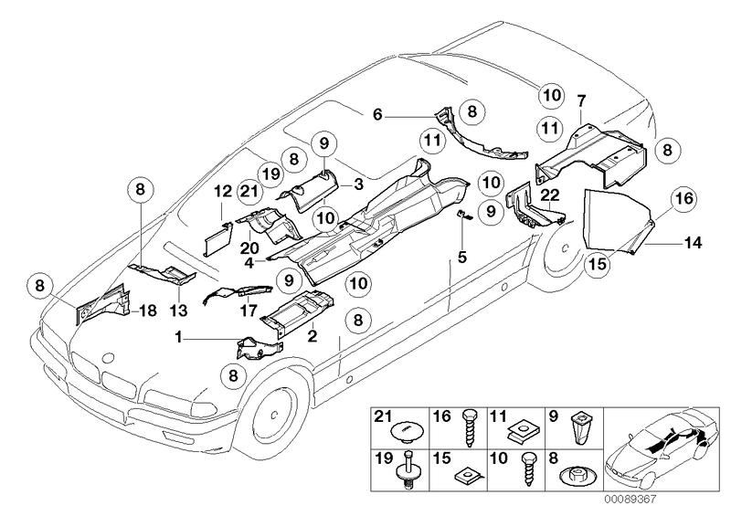 Thermal insulation engine support left 51488160485