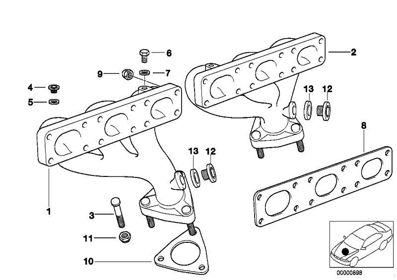 Exhaust front 3 Series 5 Series 11621740730