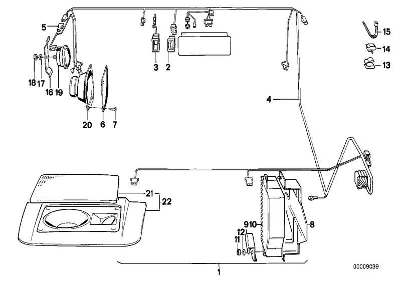 Harness door connecting SOUND SYSTEM 61121377818