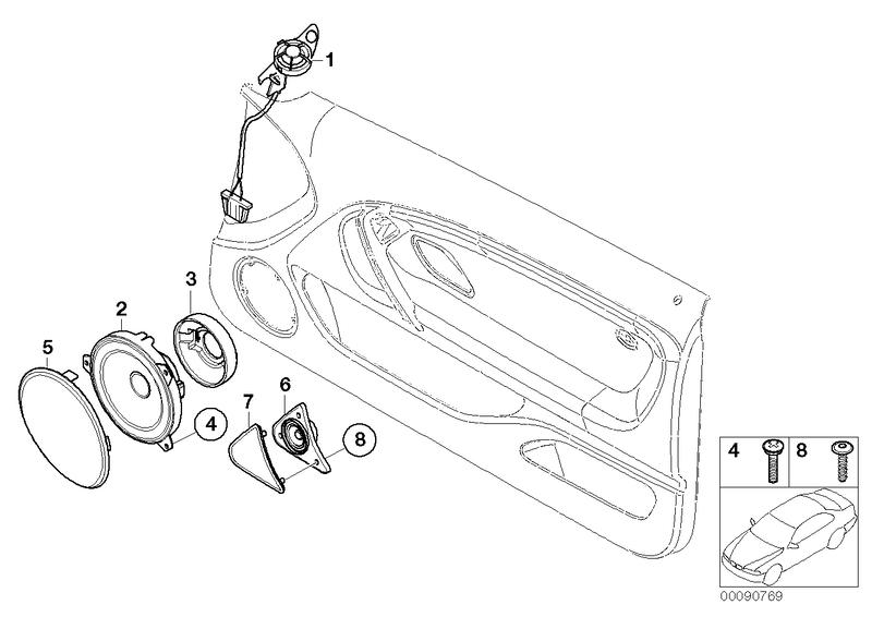 Speaker grill left LIGHT BEIGE 65136902299