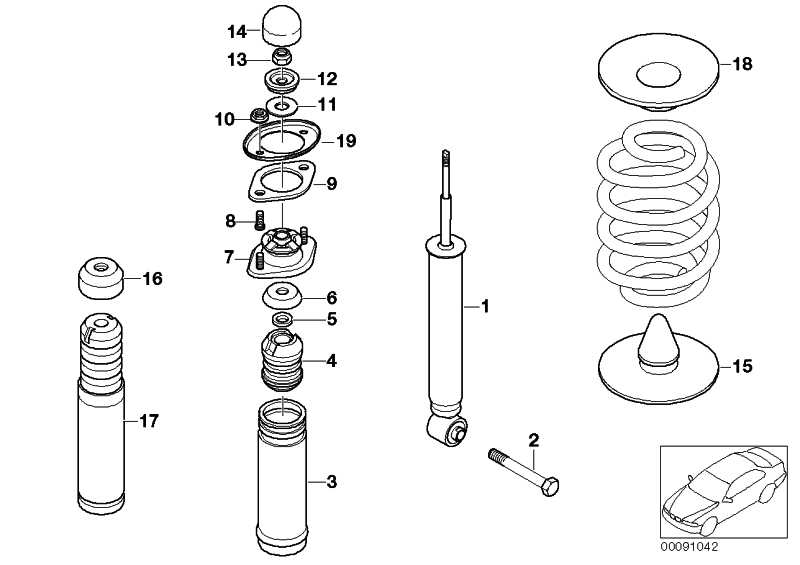 Rear shock absorber 3 33521095647