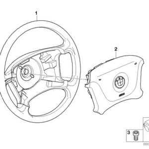 Leather steering wheel airbag D = 385MM 32346753738