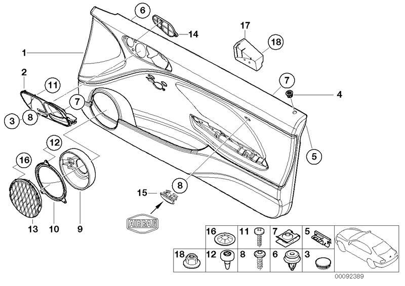 Door trim right ANTHRAZIT 51417891794