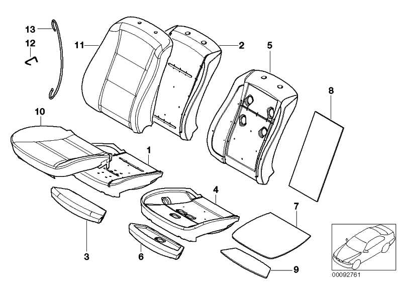 Cover seat leather AMETHYST 5 Series 52107113106