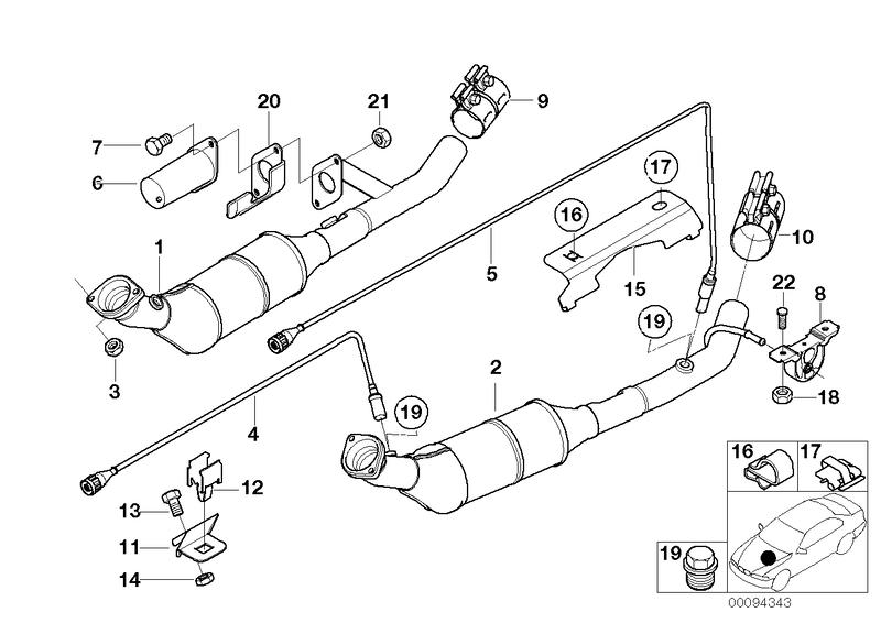 Exchange catalyst exhaust pipe Zyl.1-4 ZYL.1-4 18307500541