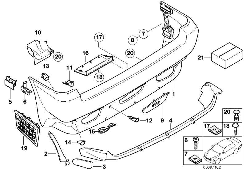 Reduction essay. Bumpers. primed rear X5 51127062601