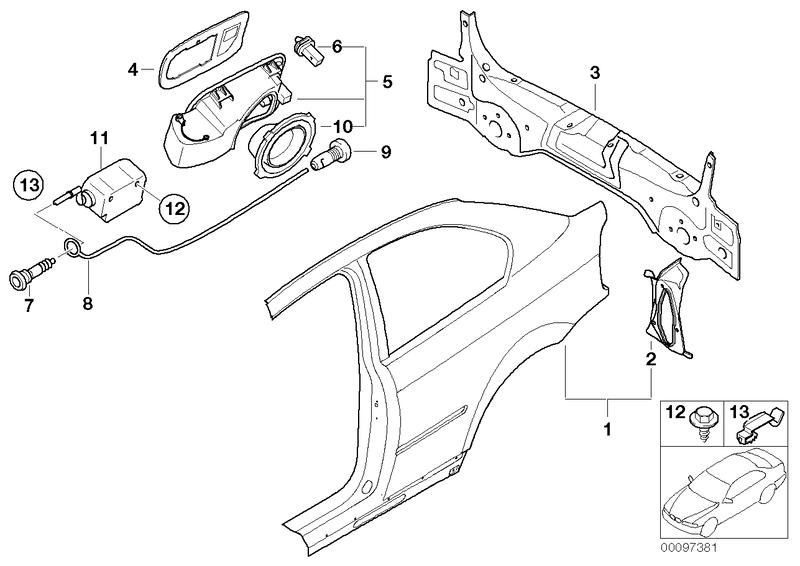 Receiving tank flap 51177007960 - BMW.Click - Spare parts and Accessories