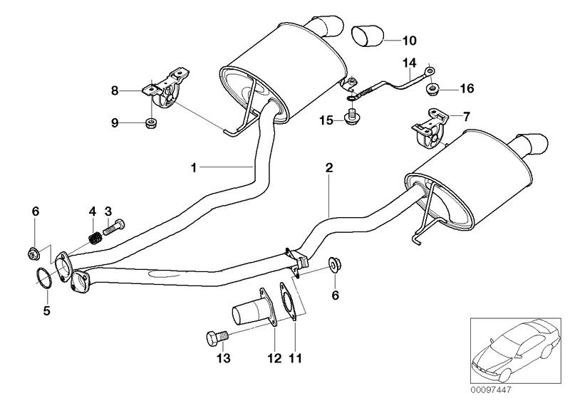 Muffler right 18107502185