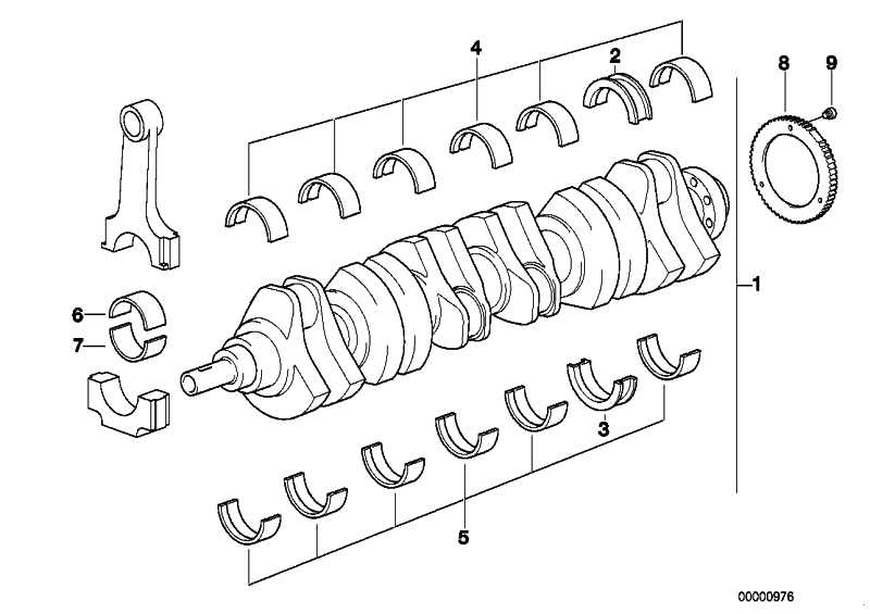 Exchange crankshaft bearings 3 Series 5 Series 7 Series X3 X5 Z3 Z4 11210007262