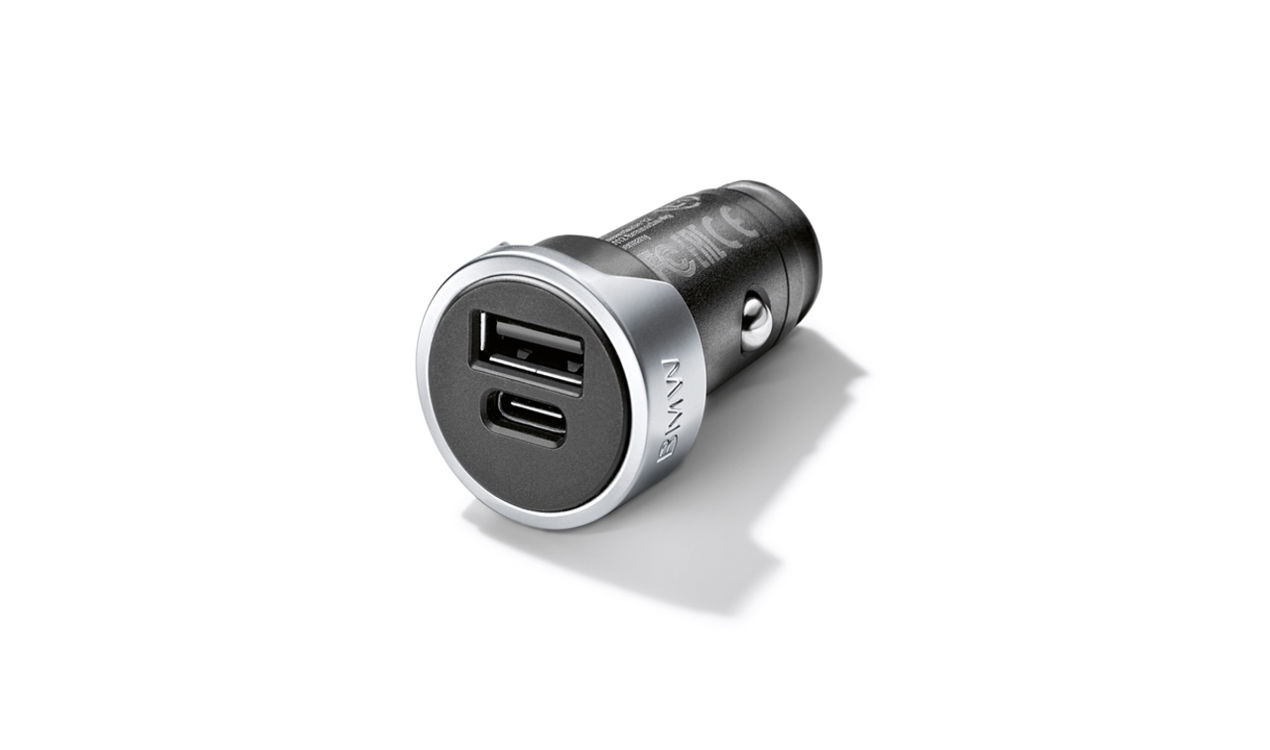 BMW dual USB charging adapter for type A and C